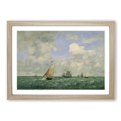 Ships and Sailing Boats by Eugene Boudin - Picture Frame Painting