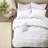 5 Piece Microfiber Comforter For King Size Bed, White With Attractive Ruffle Details Enchanting Ruffles