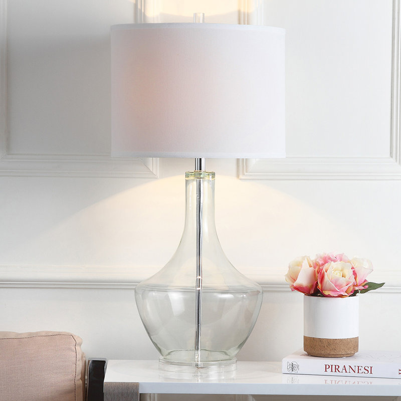 Lampe de table de 34,5 po Barrington, Transparent