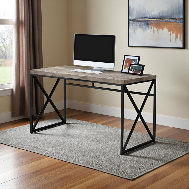 Bureau d'ordinateur brun clair Pocillo