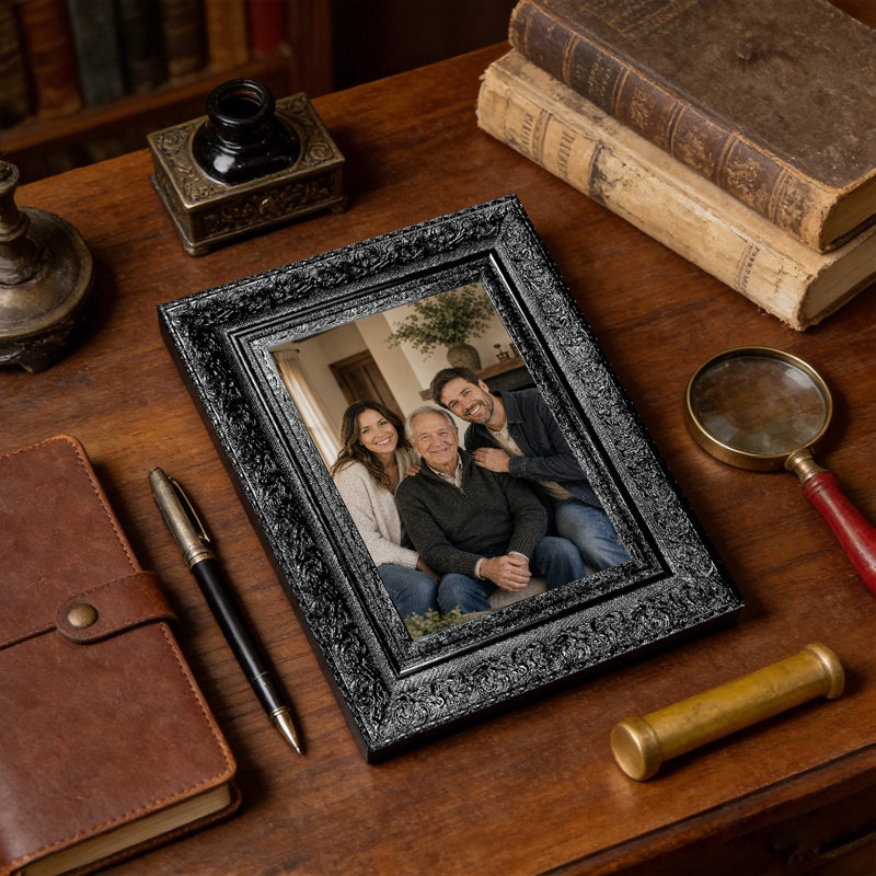 Cadre photo 3 pièces 11 po x 14 po noir raffiné pour le salon