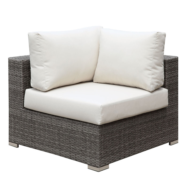 Chaise de patio avec coussins Shearin
