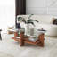 Jecory Floor Shelf Coffee Table with Storage