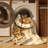 Machine Washable Wilkerson Pasta Plate French Country Vintage Look Rug in Brown – Beige Binding-1939539794