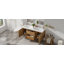 Meuble-lavabo double 59,3 po avec comptoir en SMC, armoire en panneau de fibres à densité moyenne, portes à fermeture en douceur, tiroirs divisés et meuble-lavabo mural moderne pour les grandes salles de bain