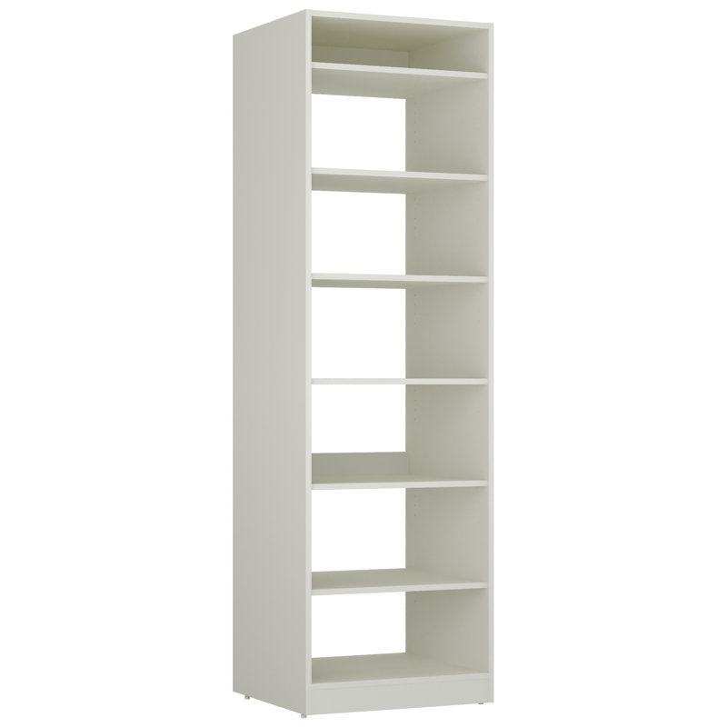 Module For Closet System With 6 Shelves  – 84"24"24" - White, White