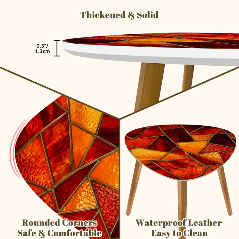 Ensemble de 2 tables basses gigognes Triangle