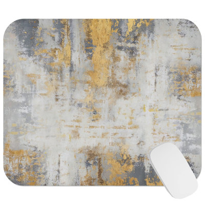 Abstract Event Horizon Paint Brush Strokes Modern Transitional Gaming Cute Office Laptop Desk Pad Gift Mat Square Rectangle Non-Slip Mousepad