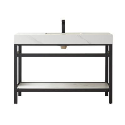 48'' Single Bathroom Vanity with Stone Top