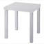 Table de bout blanche ultrabrillante et chrome