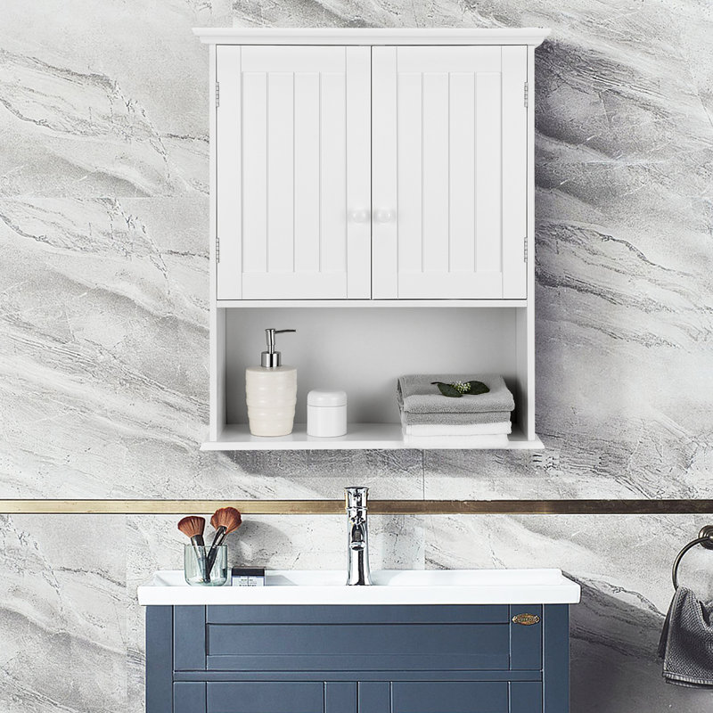 Rumel 23.5'' W 28'' H Wall Mounted Medicine Cabinet 3 Adjustable Shelves Rumel 23.5'' W, White