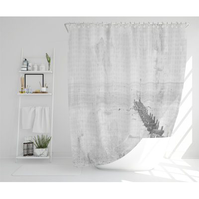 Beach Front Designer Shower Curtain