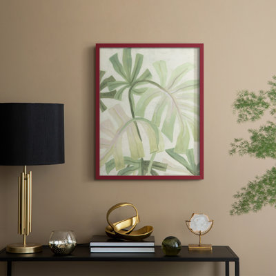 «Intertwined Palms I», reproduction encadrée - bois massif