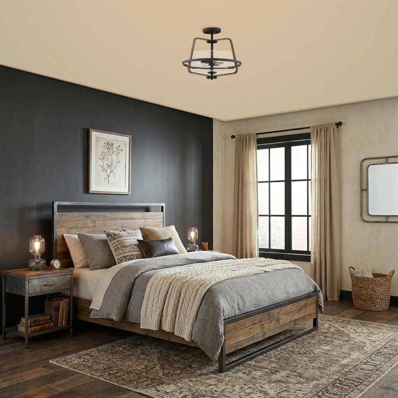 Dimarco Glass Semi Flush Mount