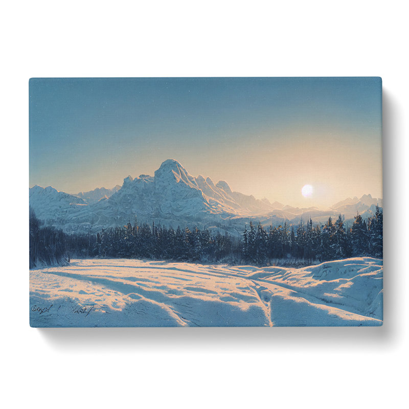 Winter Mountain Sunrise Vol.1 - Wrapped Canvas, 40cm H x 60cm W x 3cm D
