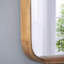 Miroir carré avec cadre en bois