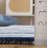 Jhenifer Tufted Wool Cotton Performance Abstract Rug in Blue/Ivory-1337981128