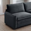 Canapé modulaire en L surdimensionné à 3 places en velours côtelé gris, repose-pieds et amovible, idéal pour les salons avec repose-pieds, avec coussins décoratifs en tissu doux