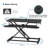 Sit- Stand Desk Converter, Height Adjustable Dual Tiered Computer Workstation, Sit Standing Converter With Platform, Ergonomic X-frame Riser For Pc Computer Screen, Keyboard, Laptop Up To 15kg-1009206347