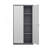 Metal Large-Capacity Wardrobe With Hanging Rod And Compartments
