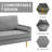 67" Mid Century Modern Loveseat Sofa, 2-Seater Velvet Tufted Love Seat Couch with Bolster Pillows, Golden Frosted Legs for Small Space, Living Room, Apartment, Bedroom-124662682