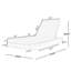 Chaise longue en bois d'acacia avec coussin-1695464773