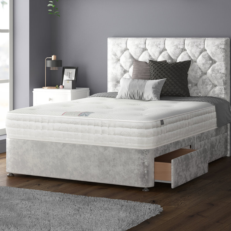 Farallones Upholstered Headboard, Silver, Small Double (4')