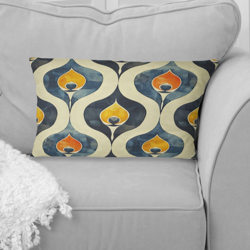 Coussin lombaire orange Midcentury Charm II - Midcentury