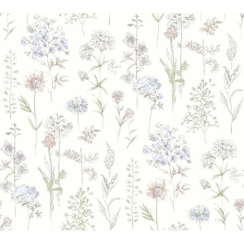 Papier peint Bergamot Wildflower, Mauve