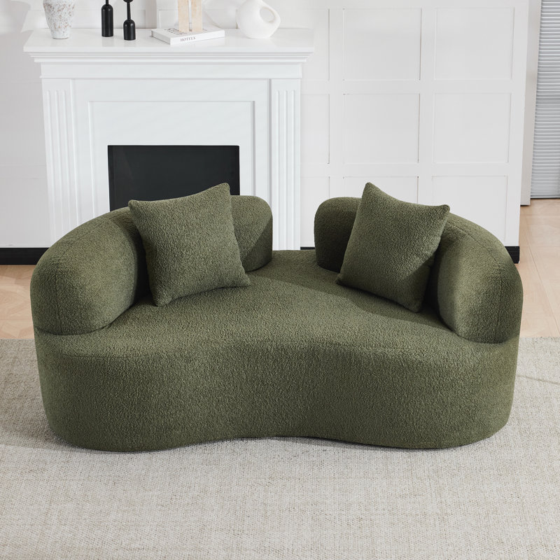 Loveseat Compression Sponge Sofa, Green