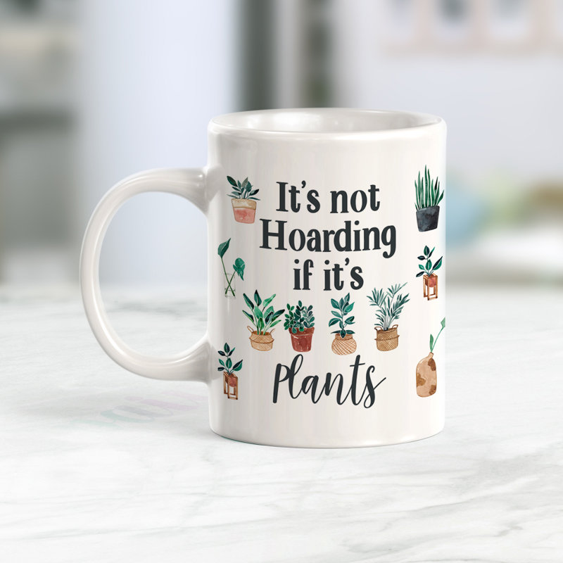 Tasse à café «It's Not Hording If It's Plants», Ensemble de verres à lait, Plastique polypropylène