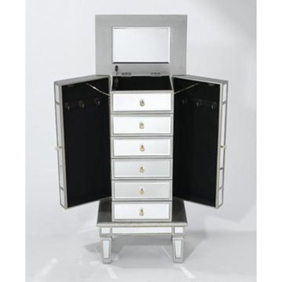Morris 18'' Wide Hand Painted Jewelry Armoire