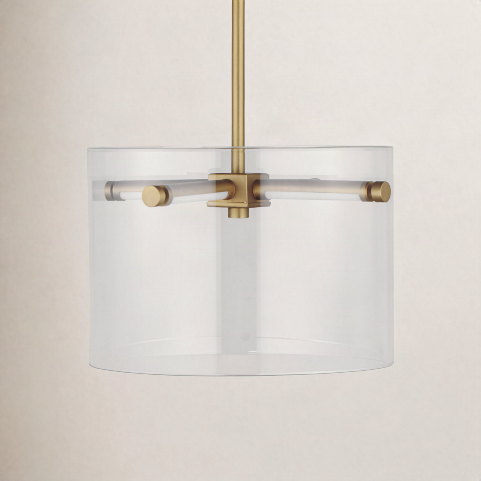 Maija Single Light Glass Dimmable LED Pendant, Gold