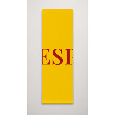Drapeau du monde espagnol, monogramme diamant de luxe — Jaune — Grande toile murale