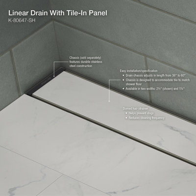 Linear Grid Shower Drain