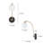 Iron Led Armed Wall Sconces Frosted Globe Glass Shade