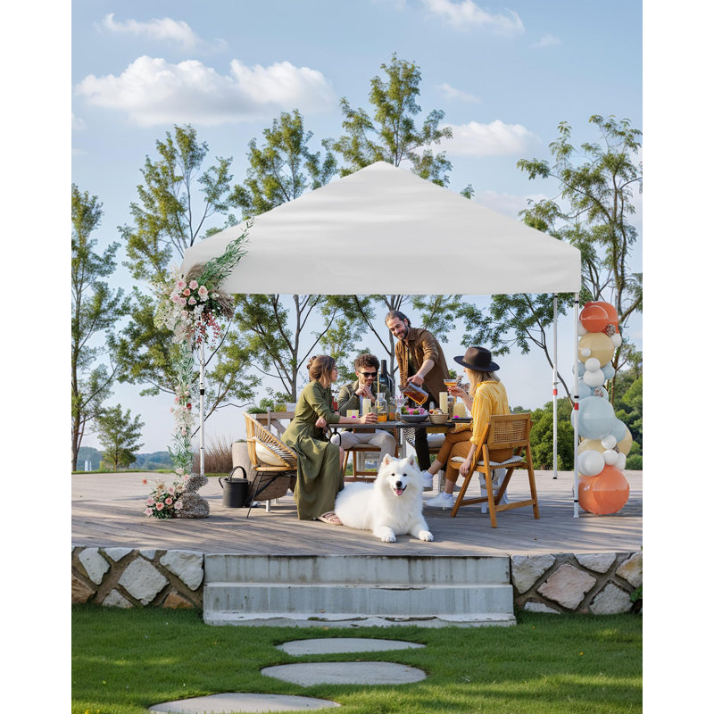 10x10ft Canopy Replacement Top with Silver Coated, Waterproof & UV Protection Pop Up Canopy Tent Replacement Top Cover Waterproof for Outdoor Garden Patio Sun Shade(Top Only), White