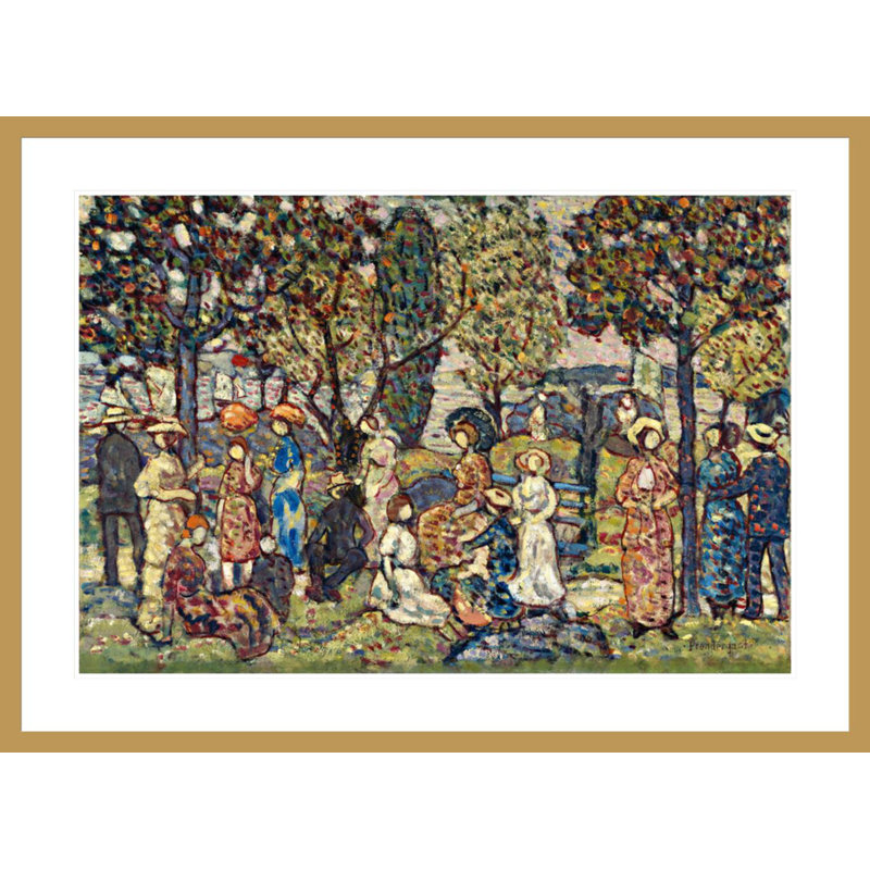 «Autumn Festival» par Maurice Brasil Prendergast, impression giclée sur cadre, 30.35" H x 41.5" W