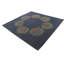 Tapis carré bleu marine Parris