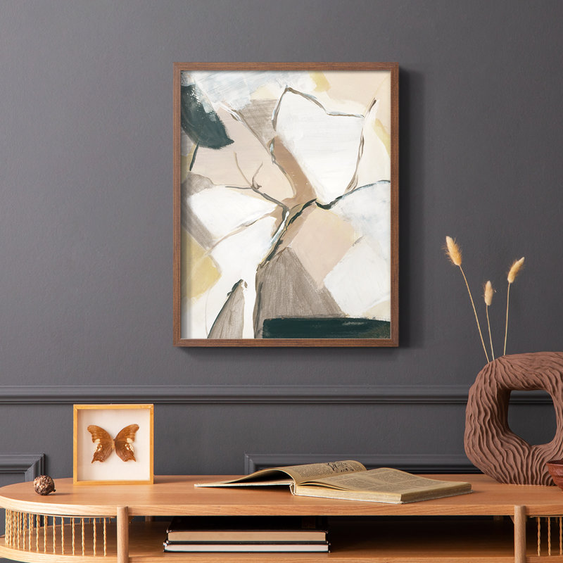 Marble Lines I, reproduction encadrée - bois massif, Cadre photo brun simple, H 14 po x l 11 po