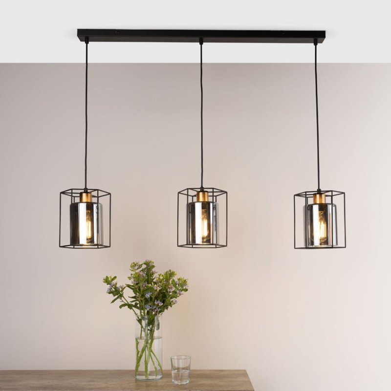 3 - Light Matte Black Cluster Pendant