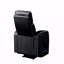 Revêtement de style moderne Fortuner avec fauteuil inclinable en bois et fonction de massage incluse - noir