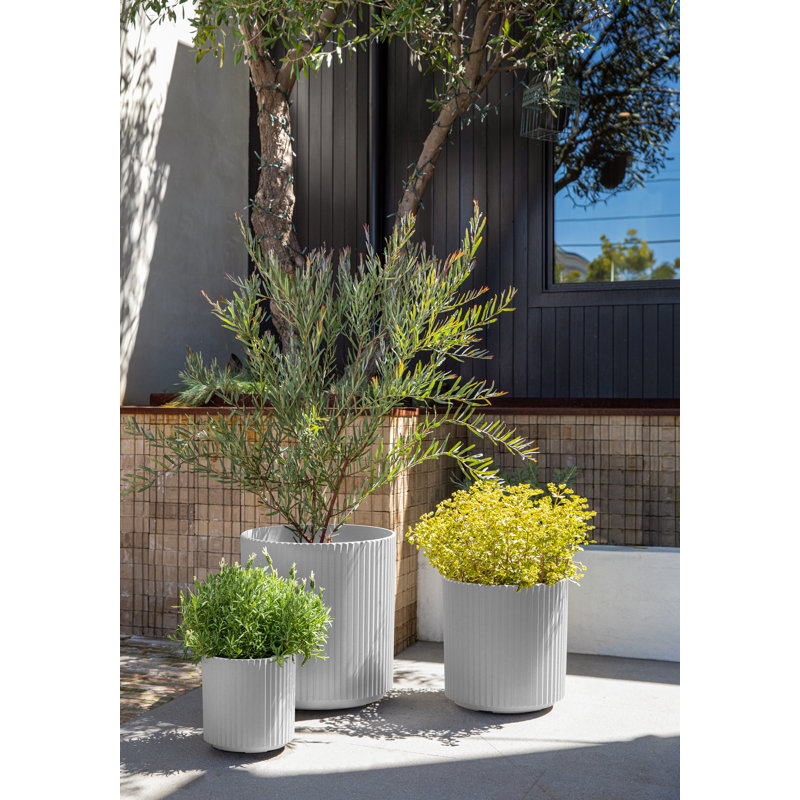Demi Series Round Planter Set of 3, White