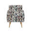 Fauteuil d'appoint moderne, motif à rayures, pour salon de chambre à coucher, balcon-132922063
