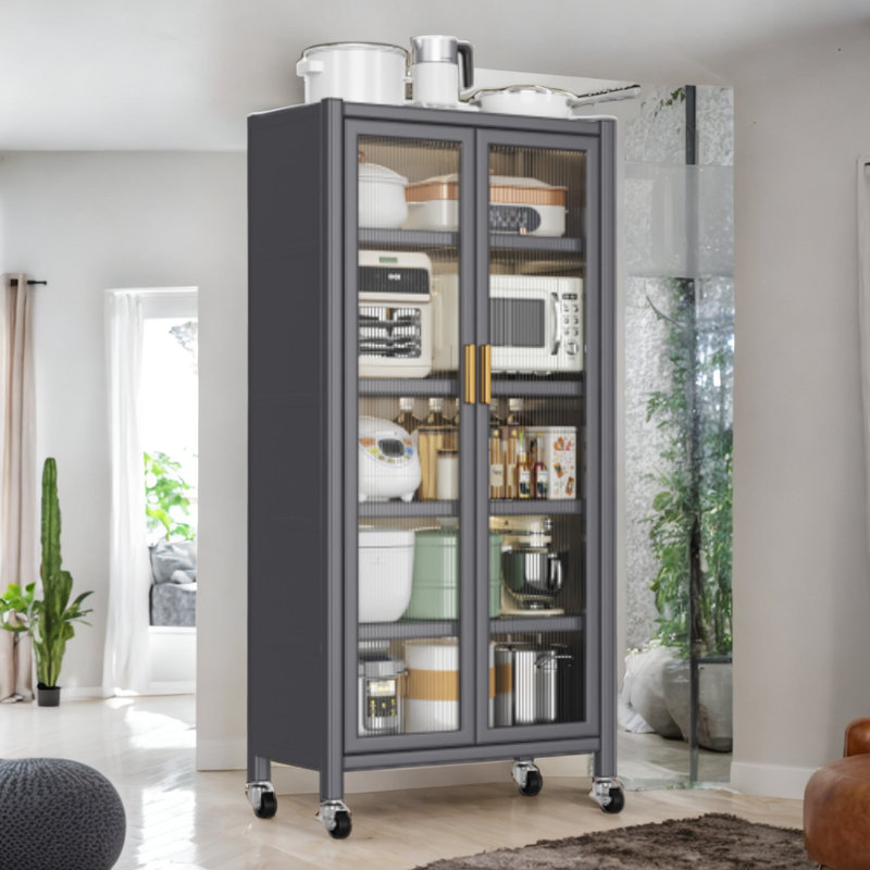 Armoire de salle à manger Ghali, Gris