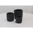 3 Piece Ceramic Ribbed Planter With Attached Saucer Set-899767961