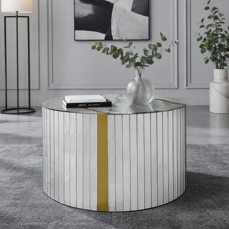 Table basse compacte blanche