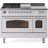 ILVE Nostalgie II Series 48 inch Dual Fuel Range with 5 Sealed Burners, Griddle, Frenchtop (Glass Door)-98196581-98196582
