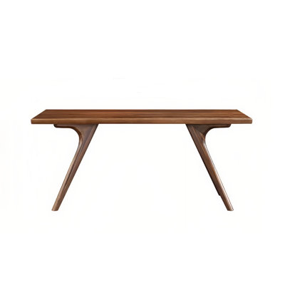 Italian Modern Fashion Minimalist Dining Table Walnut Solid Wood Dining Table