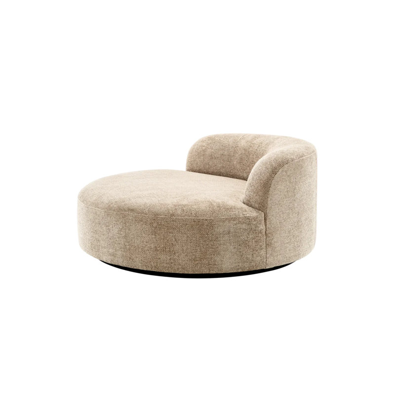 Björn 59.06'' Armless Curved Loveseat, Lyssa Sand Viscose Blend